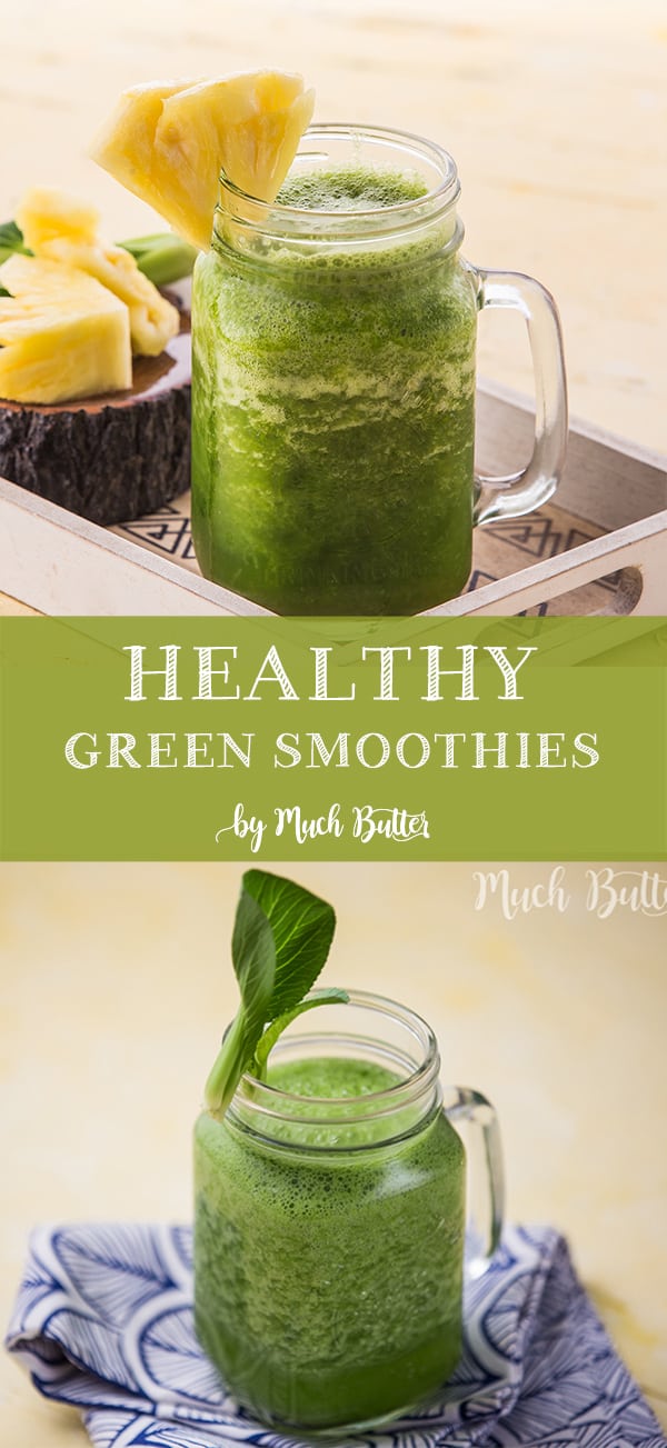 Healthy green smoothies are good for you who are on a diet and easy to make. The ingredients are very simple. For those of you who don't really like vegetables this recipe is good option for you because it doesn't taste like vegetables at all.