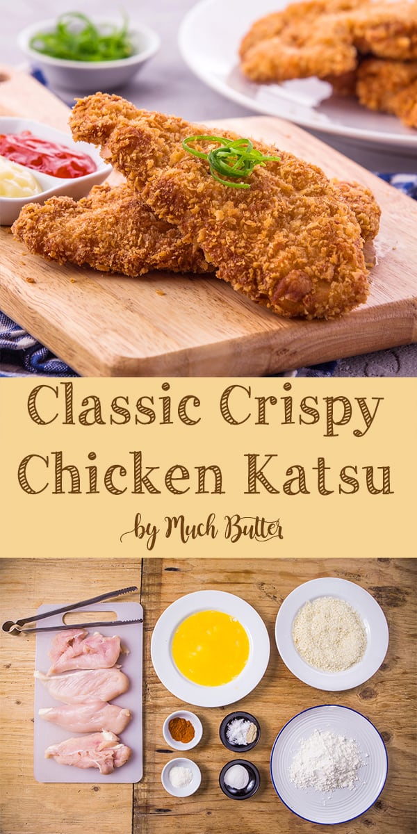 This classic crispy chicken katsu is easy to make. You can try make it by yourself at home and the ingredients are quite simple.