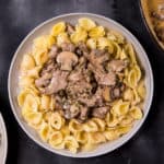 This Beef Stroganoff with Conchiglie Pasta is best served as a dinner on cold nights. You only need approximately 30 minutes to cook it.