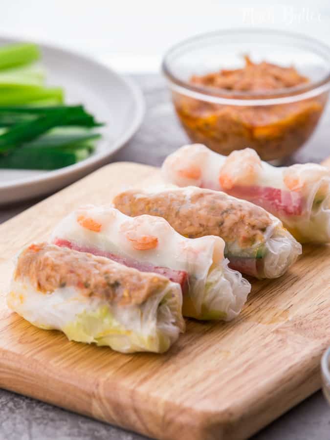 Vietnamese Spring Rolls: Shrimp and Spicy Tuna - Much Butter