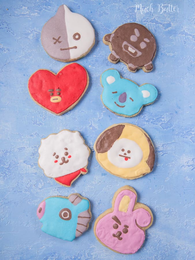 BTS BT21 Sugar Cookies is sugar cookies based on character made by members of famous KPop Group BTS (Bangtan Sonyeondan).