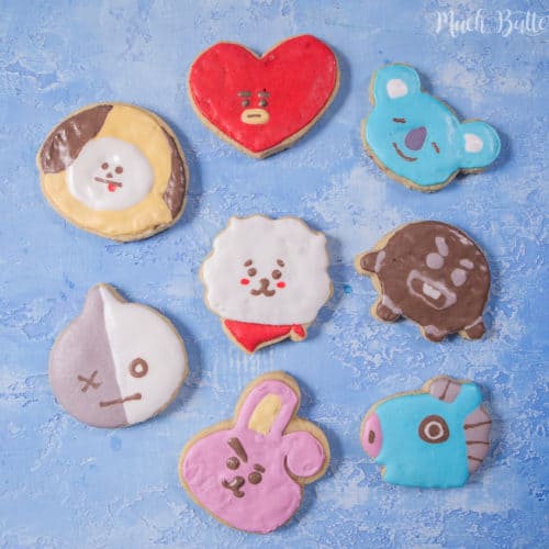 BTS BT21 Sugar Cookies Recipe - BTS's Character - Much Butter