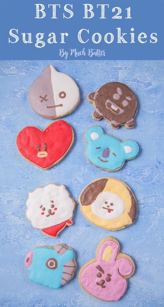 BTS BT21 Sugar Cookies is sugar cookies based on character made by members of famous KPop Group BTS (Bangtan Sonyeondan).