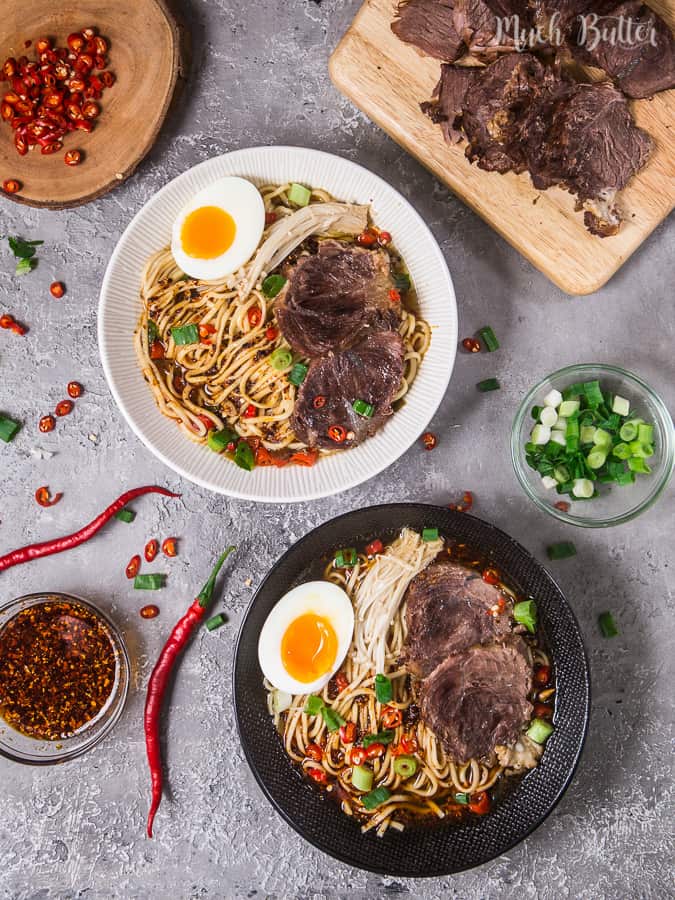 This spicy beef chashu ramen noodles recipe is alternative for people who eat halal or kosher food but want to enjoy delicious ramen. No pork, no lard and no alcohol.