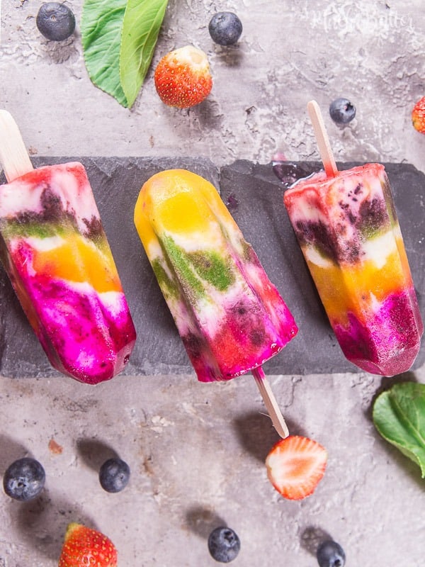 Best Fresh Fruit Rainbow Popsicle · The Typical Mom