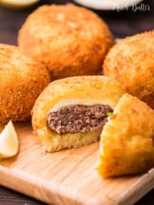 Beef potato croquettes are Indonesian fried potato patties. This recipe is made of mashed fried potatoes and then mixed or filled with ground beef.
