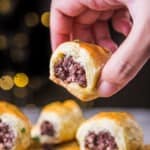 Beef sausage rolls made from beef with puff pastry. Perfect for snack, breakfast, and party appetizer. Kids will love these delicious savory sausage rolls. You only need ground beef, simple spices, and puff pastry for the main ingredients.