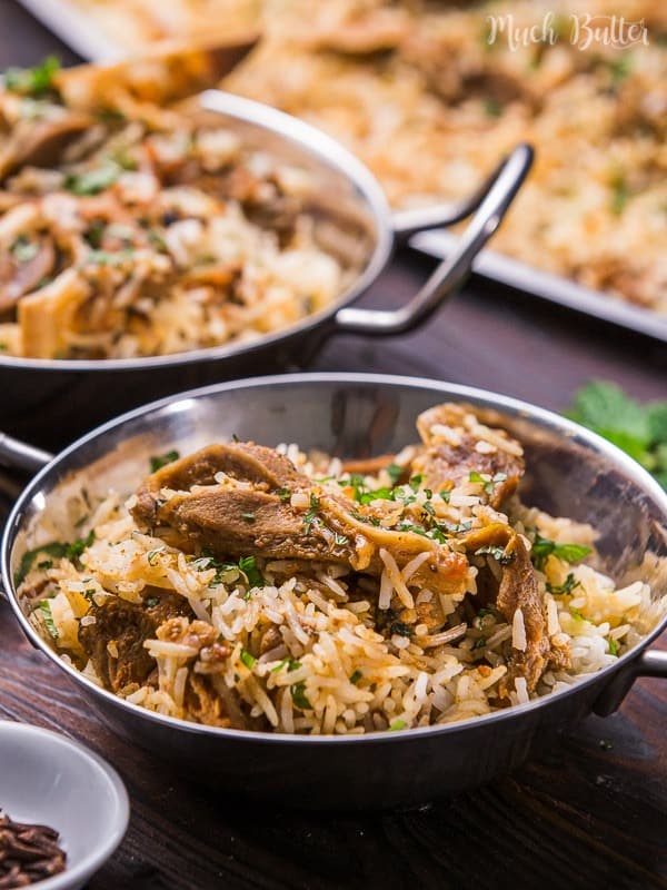 Pressure cooked mutton biryani is a delicious Indian dish made from mutton meat, spices, and biryani rice in a quick way. Perfect for family dishes!