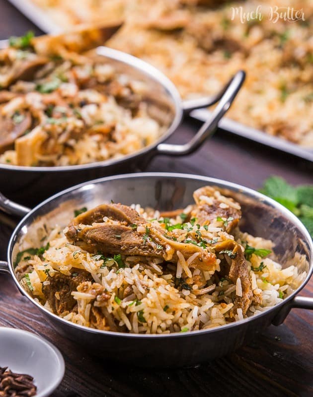 Pressure cooked mutton biryani is a delicious Indian dish made from mutton meat, spices, and biryani rice in a quick way. Perfect for family dishes!