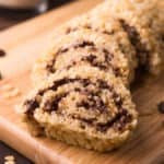 Rice crispy chocolate rolls are snacks that non-sweet-tooth will like. Rolled and cut like sushi. This would be one of your favorite snacks!