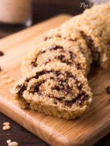 Rice crispy chocolate rolls are snacks that non-sweet-tooth will like. Rolled and cut like sushi. This would be one of your favorite snacks!
