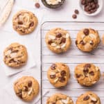Almond chocolate chips cookies are classic chocolate chips cookies with the addition of crispy thinly toasted almond. Soft and chewy, but also crunchy from almonds! Great dessert and snack accompanied with cold milk.