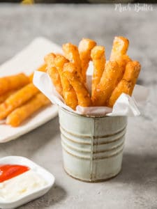 Long mashed potato fried is creative modification between mashed potato and french fries that went viral in some places. It's delicious and addicting at the same time!