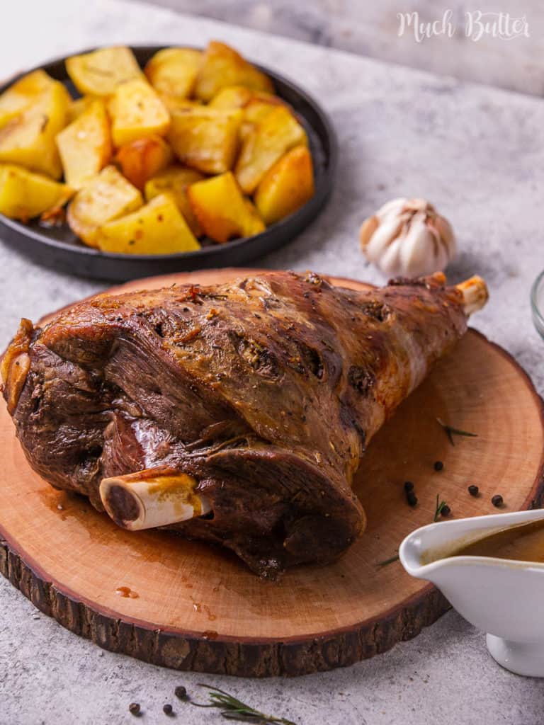 Making caramelized roast leg of lamb for the special Sunday Roast in Holiday season. This recipe is easy even for first-timer. So tender, moist, & flavorful!