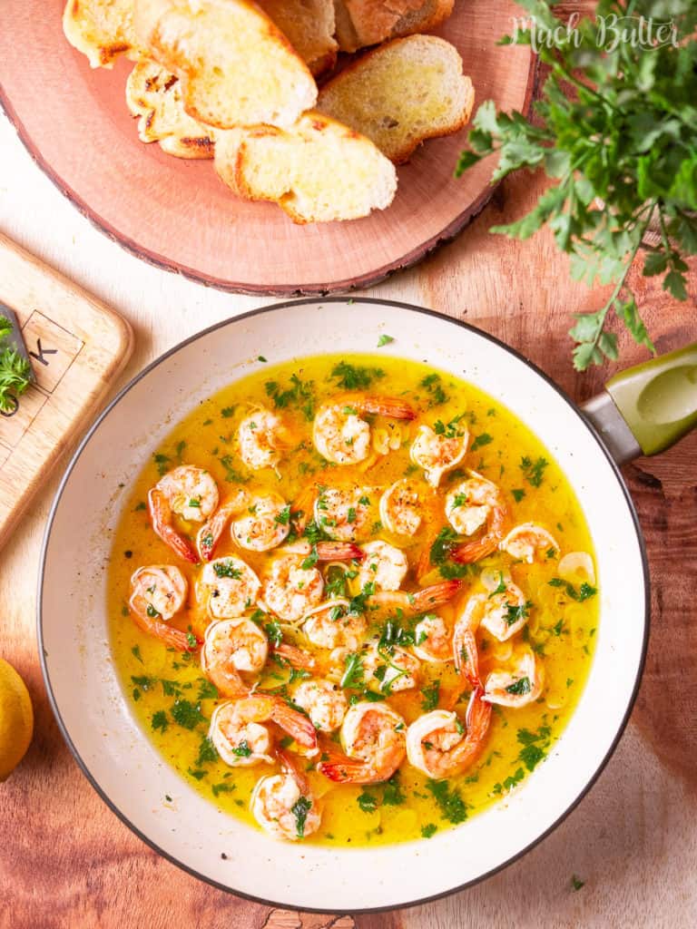 Do you want an easy unique appetizer? Let's make popular Gambas al Ajillo or Spanish Garlic Shrimp. It is a classic tapas dish in Spain. It consists of succulent shrimp with a spicy and garlicky sauce. Perfect with some crusty bread!