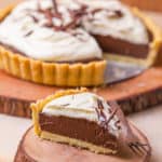 Rich, decadent, and creamy chocolate tart! It is easy to prep for your best homemade dessert. No one can’t argue the combination of pastry crust and chocolate filling. It is so yummy even in a bite!