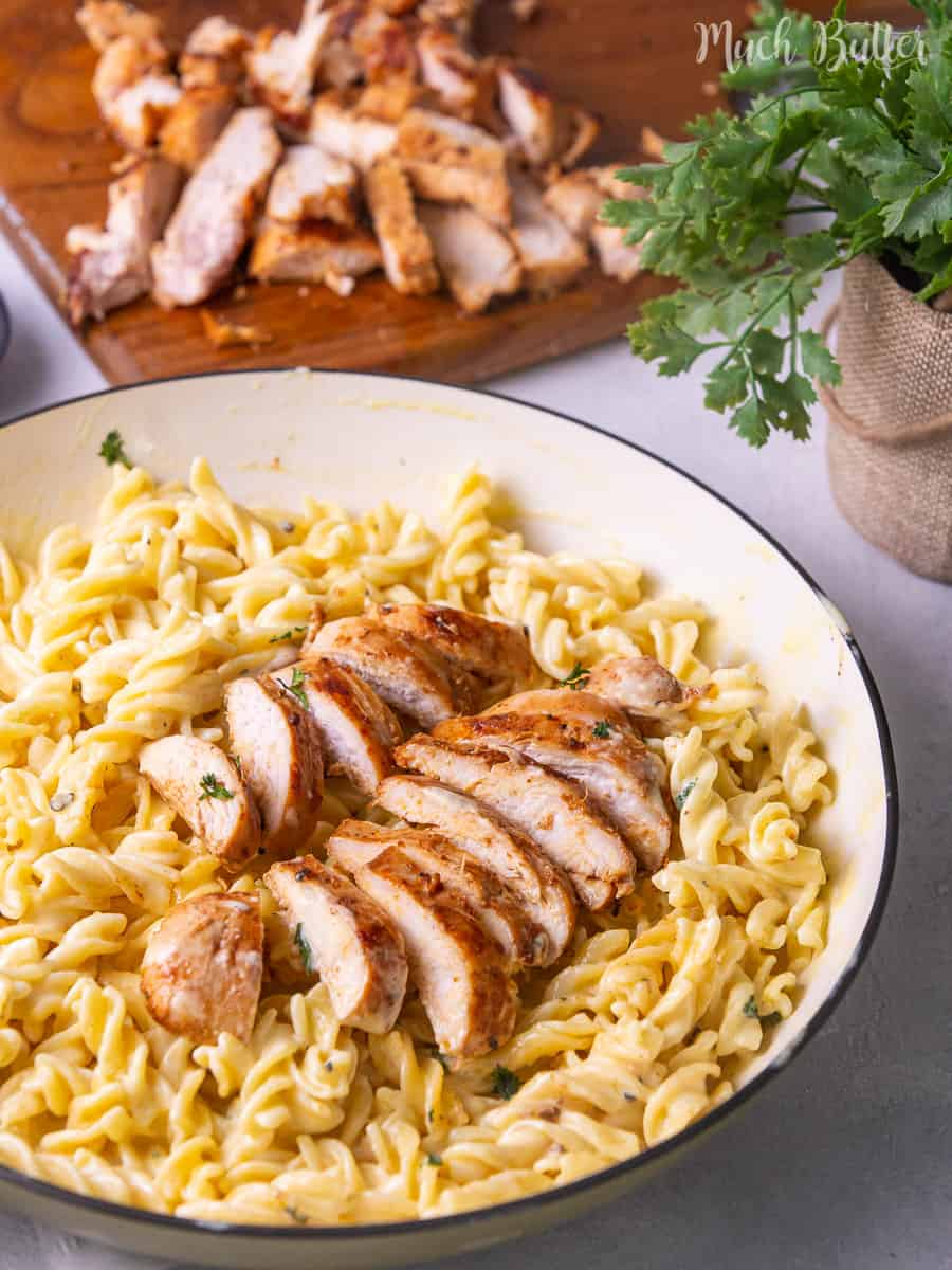 Chicken Alfredo Fusilli Pasta Creamy, Cheesy, & Tasty Much Butter