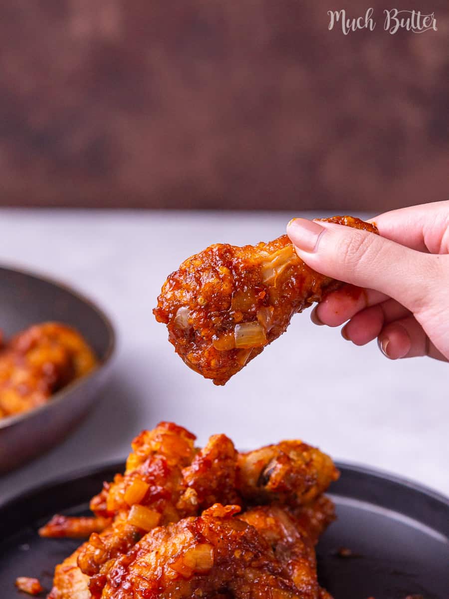 Spicy Chicken WingsCrispy, Sticky, Tangy! - Much Butter