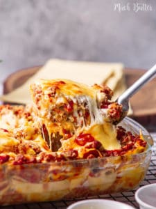 Classic Lasagna with bechamel sauce is the lovely comfort food for family and friends’ dinner gatherings! Flavorful layered pasta with rich bolognese meat sauce, white bechamel sauce, and full of melted cheese.