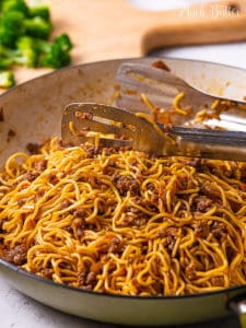Beef Ramen Stir Fry is easy and budget friendly meal! Inspired by the Mongolian Beef recipe, it uses ramen noodles, ground beef, vegetables, and a savory stir fry sauce. It is a simple and fast flavor-packed menu to enjoy with family after busy days.