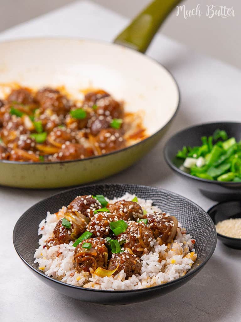Bring the taste of Korean BBQ beef dish, make Korean beef bulgogi meatballs at home. The juicy ground beef with savory, spicy, and sweet sauce make a tasty Korean-style meatball recipe to make you enjoy your mealtime. Serve it with steamed rice for a full flavorful meal!