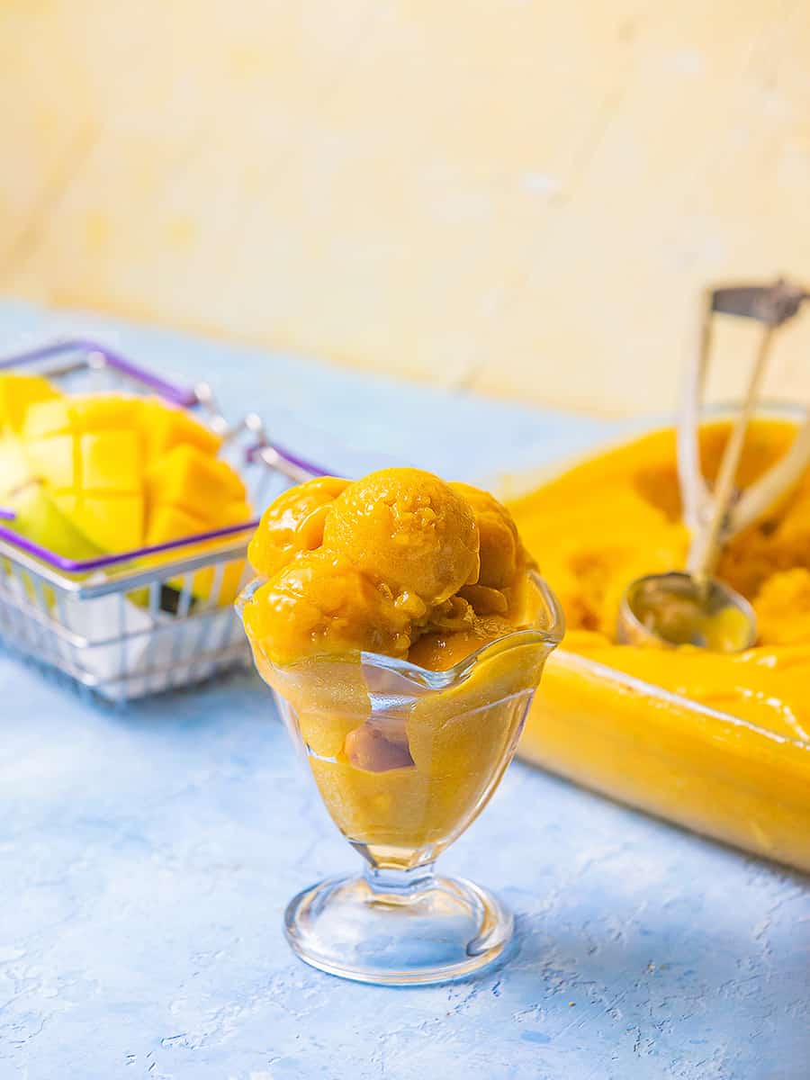 No-Churn Mango Sorbet, Frosty Dessert - Much Butter