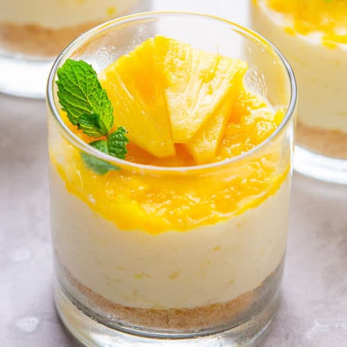 No-Bake Pineapple Cheesecake - Much Butter