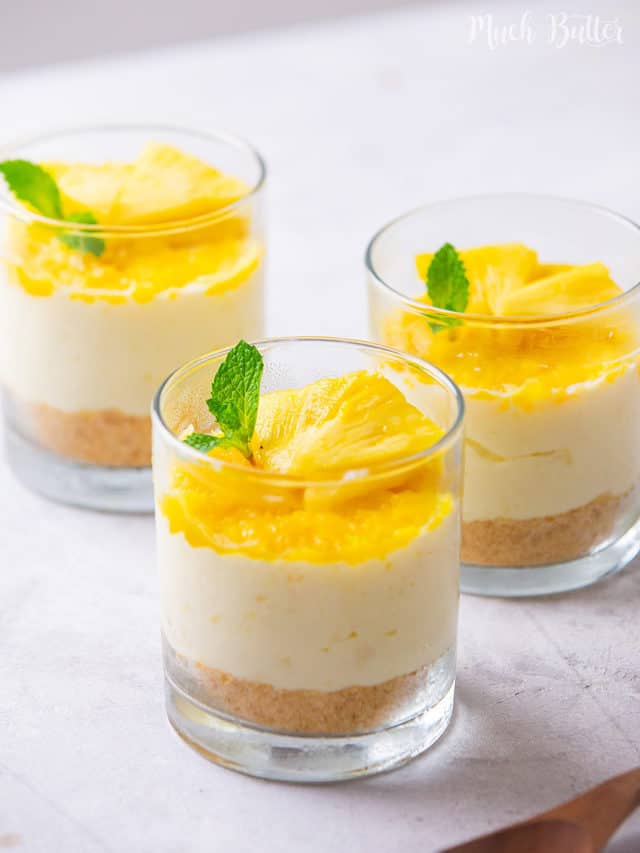 No-Bake Pineapple Cheesecake - Much Butter