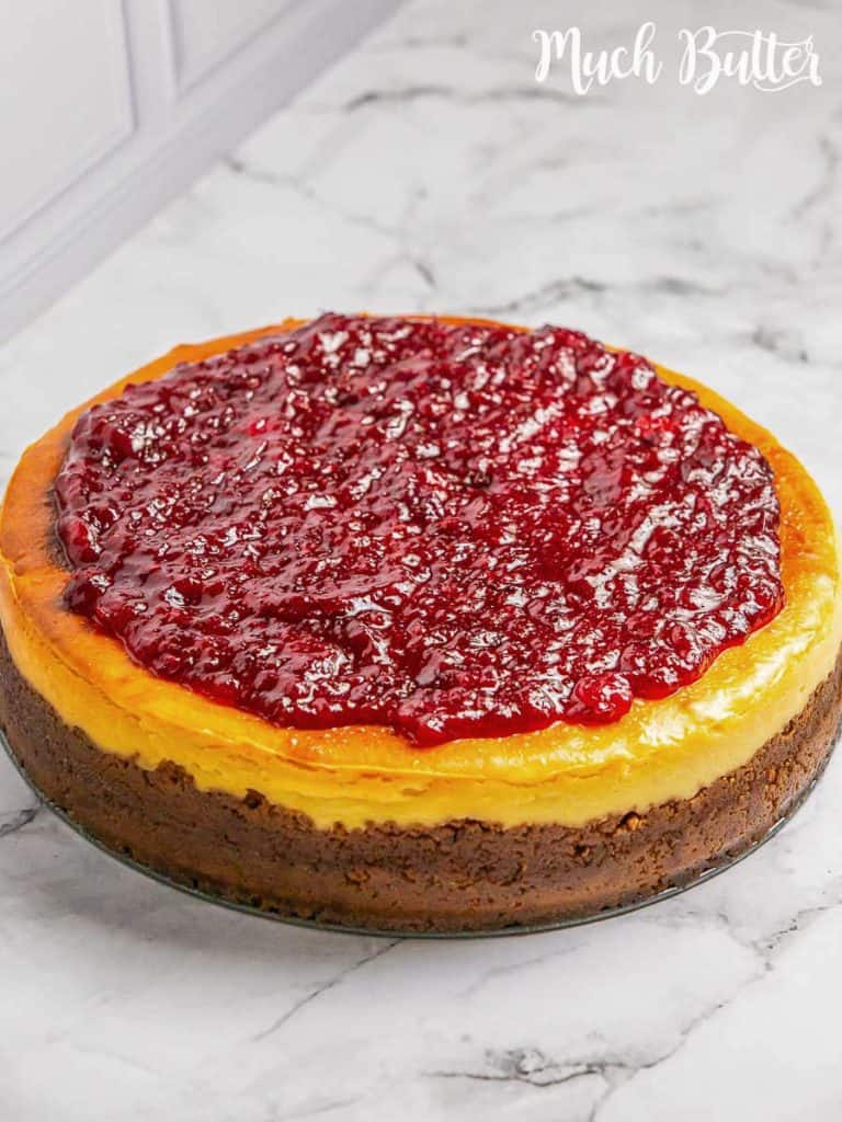 Cranberry Cheesecake is an ultimate thanksgiving treats which consists of cheese crust, cheese filling and the guest star; cranberry sauce!