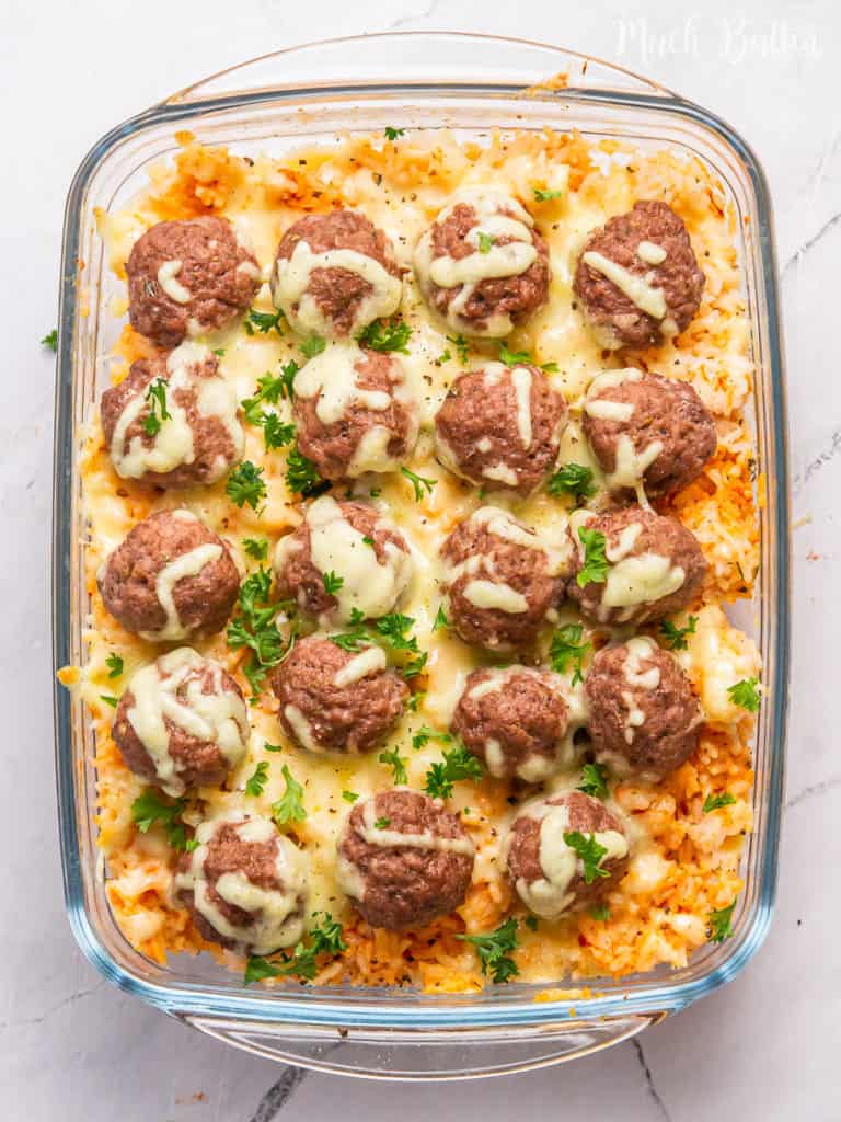 Bored with plain rice? Turning it into a meatball and rice casserole is an incredible idea. Here is the clue, meaty juicy, creamy tasty, and very filling! let's create this simple recipe!