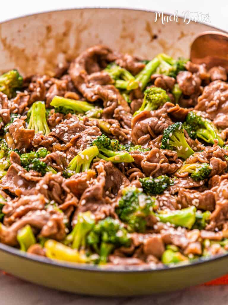 This Succulent Beef and Broccoli Stir Fry takes less than 20 minutes to serve! Fresh broccoli and tender beef, complete out in a savory sauce! 