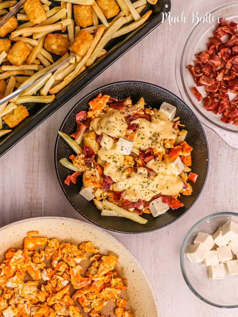 Breakfast Poutine with Hollandaise Sauce