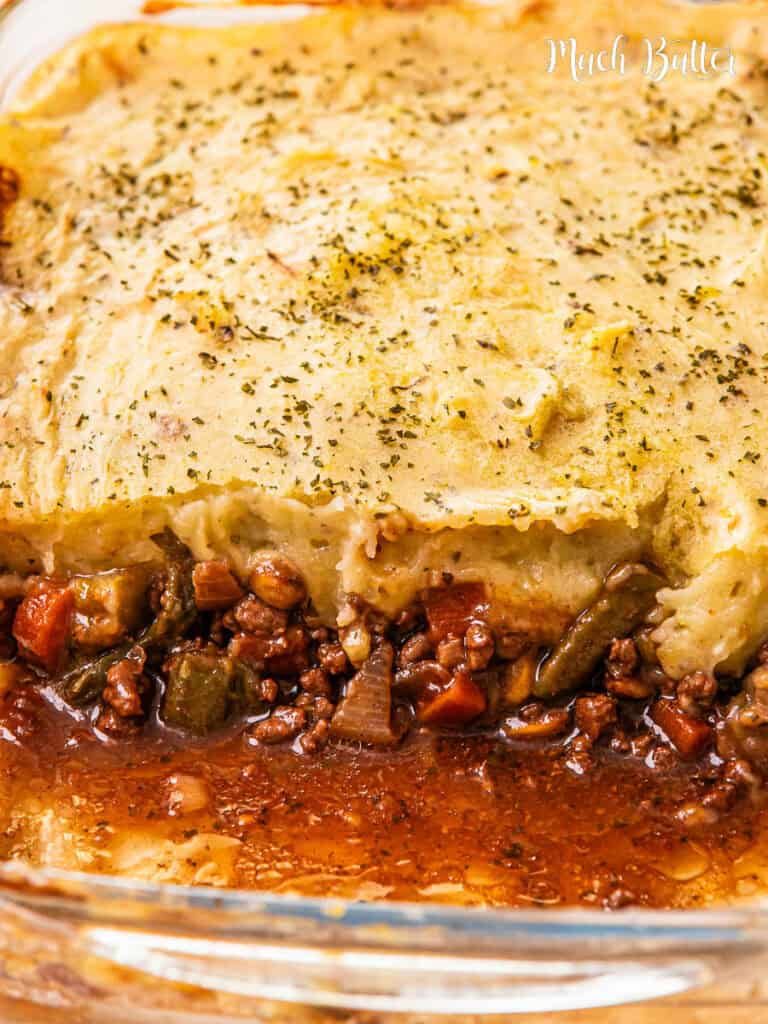 Try this Classic Shepherd’s Pie or Cottage Pie recipe! a lovely British comfort dish filled with  beef topped with creamy mashed potatoes.