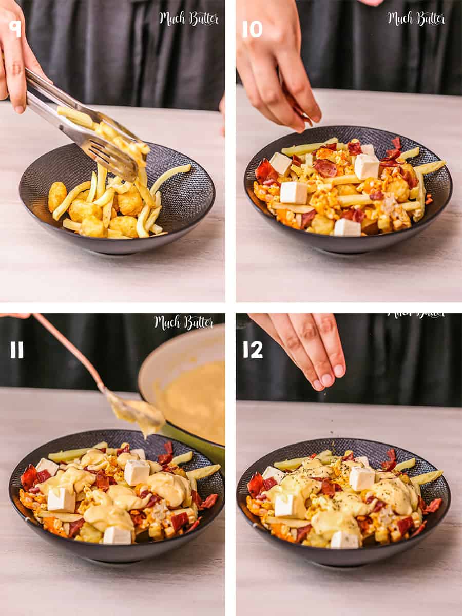 Halal Breakfast Poutine with Cheese Sauce Much Butter