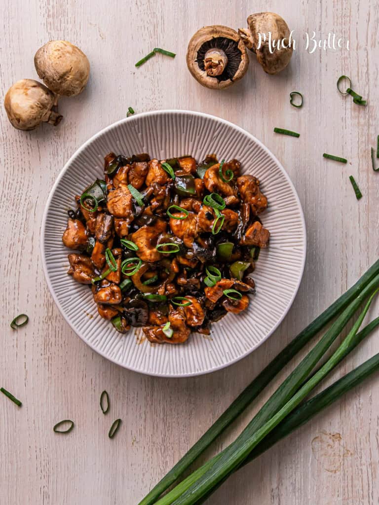 Chicken Mushroom Stir Fry recipe is a delicious stir fry that is quick to make and includes a wonderful savory brown sauce. Made with tender chicken, mushroom, and veggies. Simple weeknight dinner ready in 20 minutes and flavorful than your takeaway delivery!