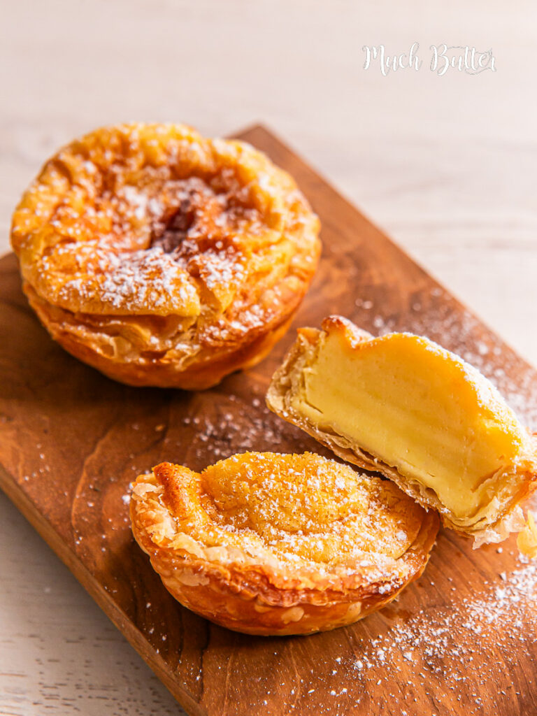 This Portuguese Egg tart aka Pastel de Nata is a heavenly mouthwatering treat! buttery flaky pastry filled with soft creamy egg custard tart.
