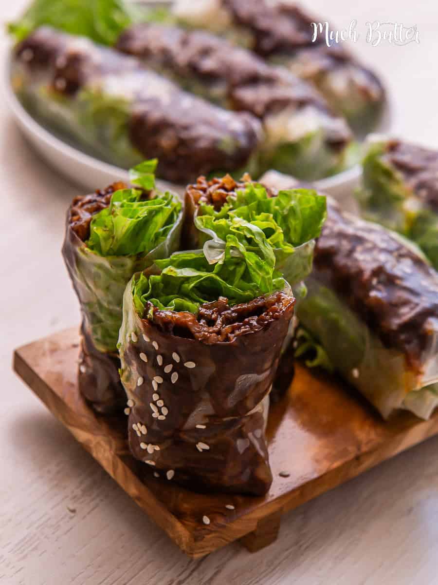 Korean Beef BBQ Spring Roll - Much Butter