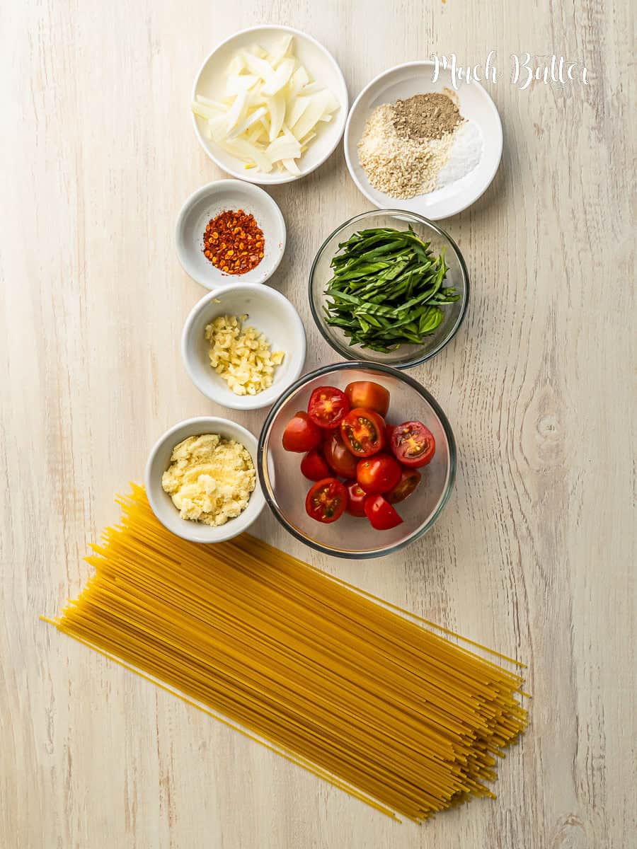 Tomato And Basil Parmesan Pasta - Much Butter