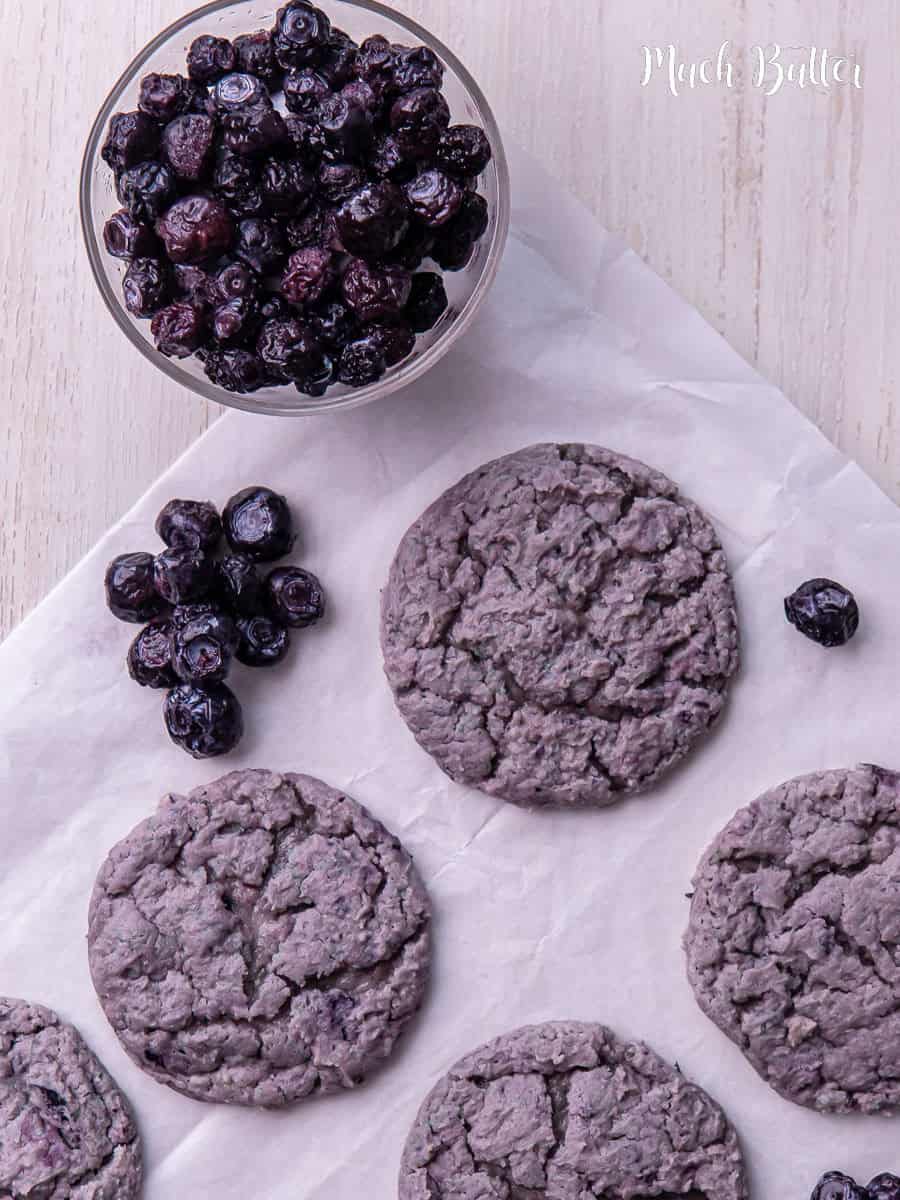 Gluten-Free and Eggless Blueberry Cookies - Much Butter