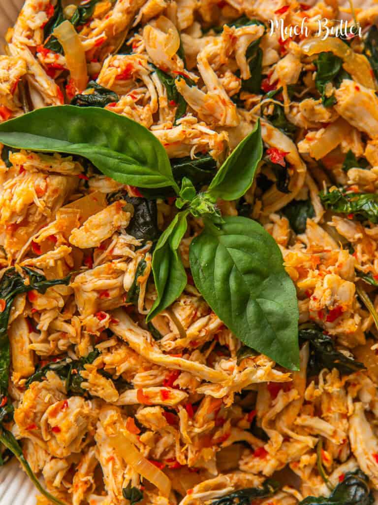 Try to make spicy Shredded Chicken with basil a.k.a Ayam suwir pedas kemangi. It’s one of Indonesian favorite comfort foods. So addictive!