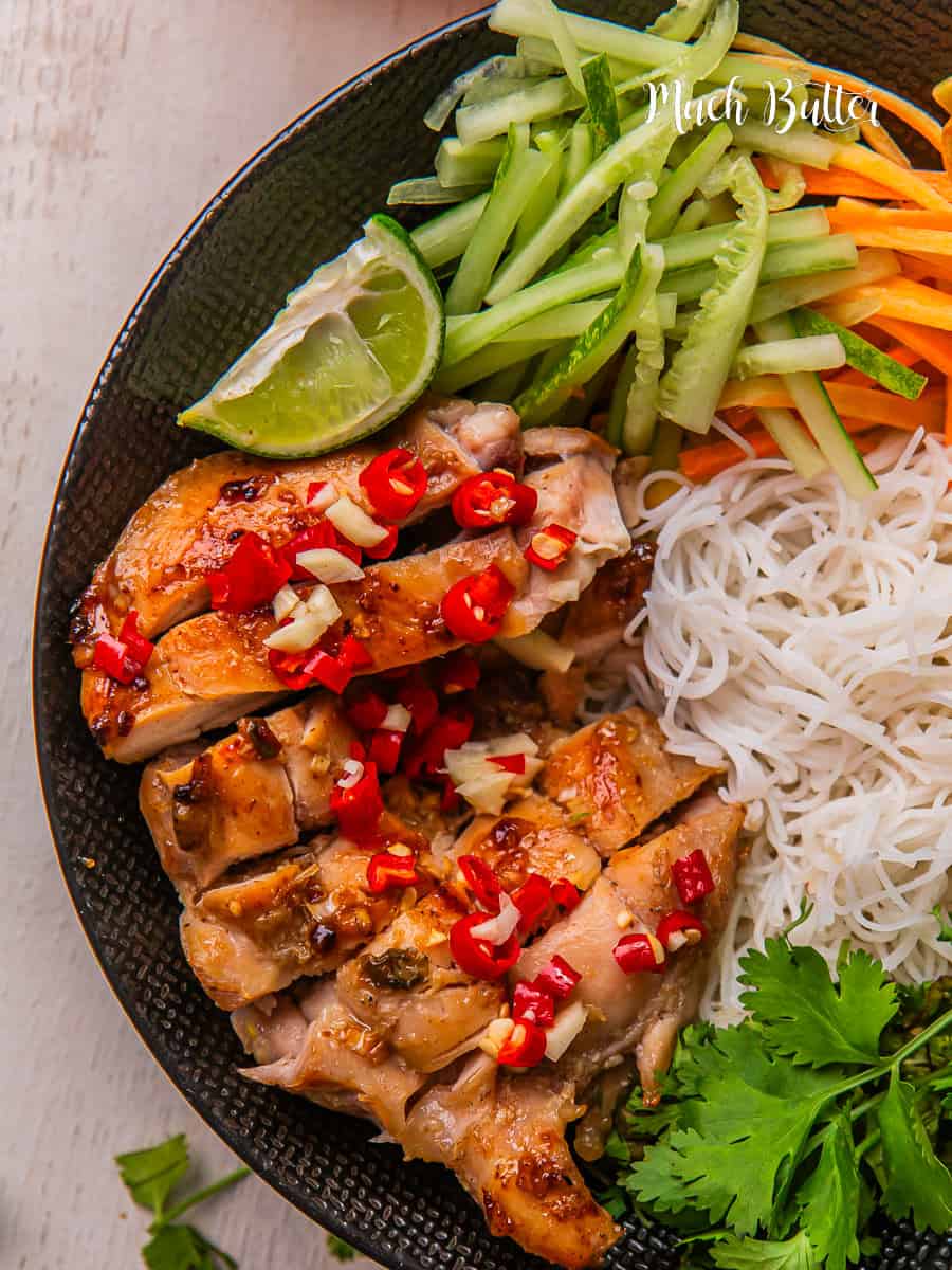 Vietnamese Lemongrass Chicken With Vermicelli Noodles - Much Butter