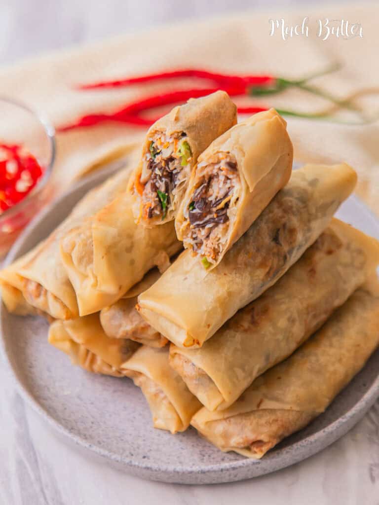 Vietnamese Egg Rolls are one of my favorite bite-size crispy Vietnamese appetizers! Served with Nuoc Cham Dipping sauce, so delicious! 