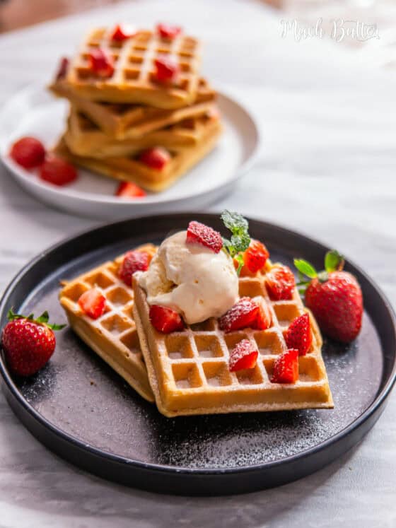 Simple Belgian Waffle Recipe - Much Butter