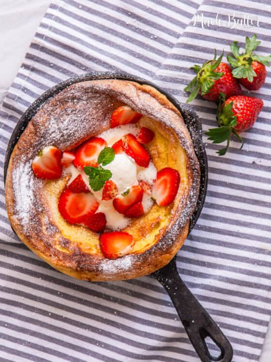 Baby Dutch Pancake - your easy single pancake - Much Butter