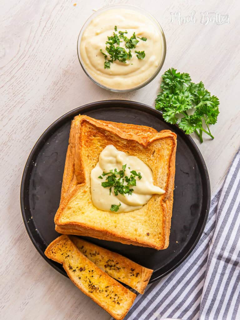 Cheese Fondue with Bread - Much Butter