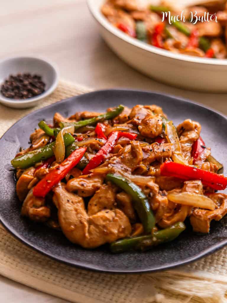 You would never know this Black Pepper Chicken is homemade! With its amazing brown sauce, and crisp veggies each bite is leave your mouth watering.