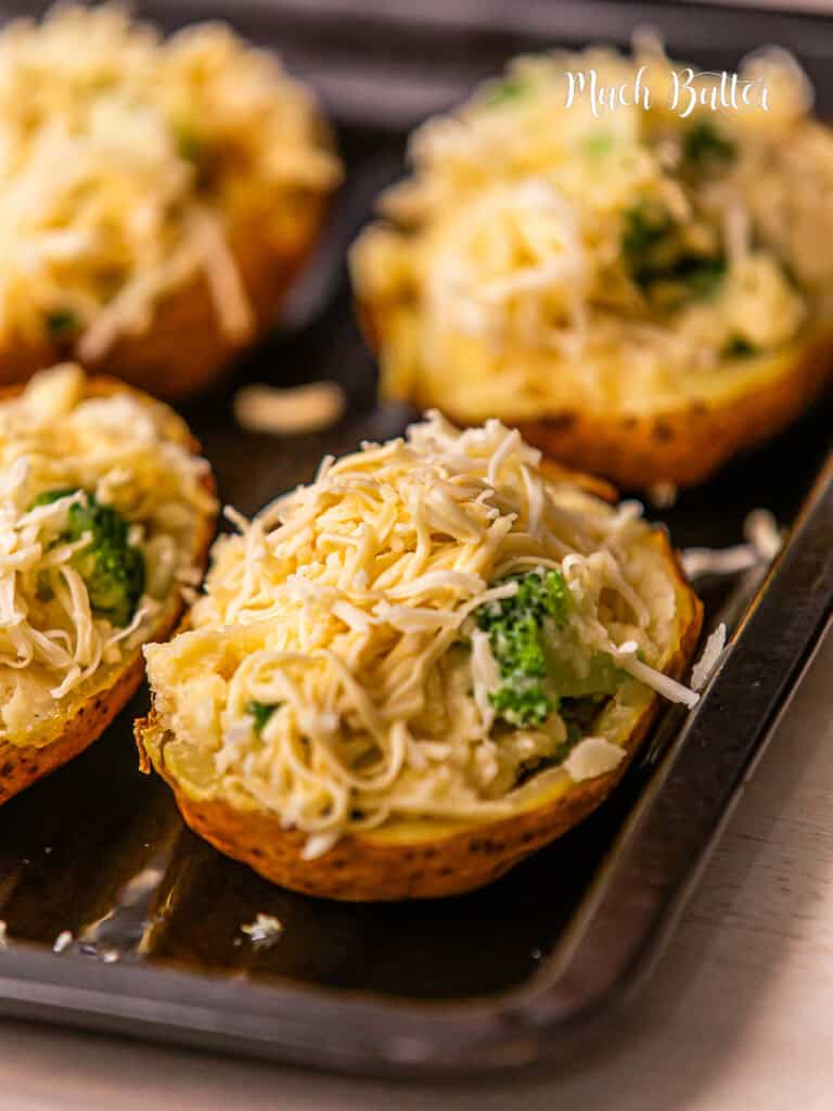 Broccoli Cheese Baked Potatoes is a dish that combines delicious baked potatoes with broccoli and melted cheese.