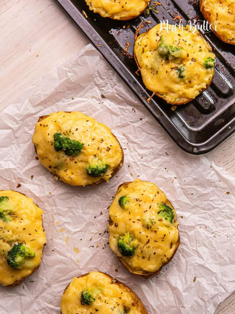 Broccoli Cheese Baked Potatoes is a dish that combines delicious baked potatoes with broccoli and melted cheese.