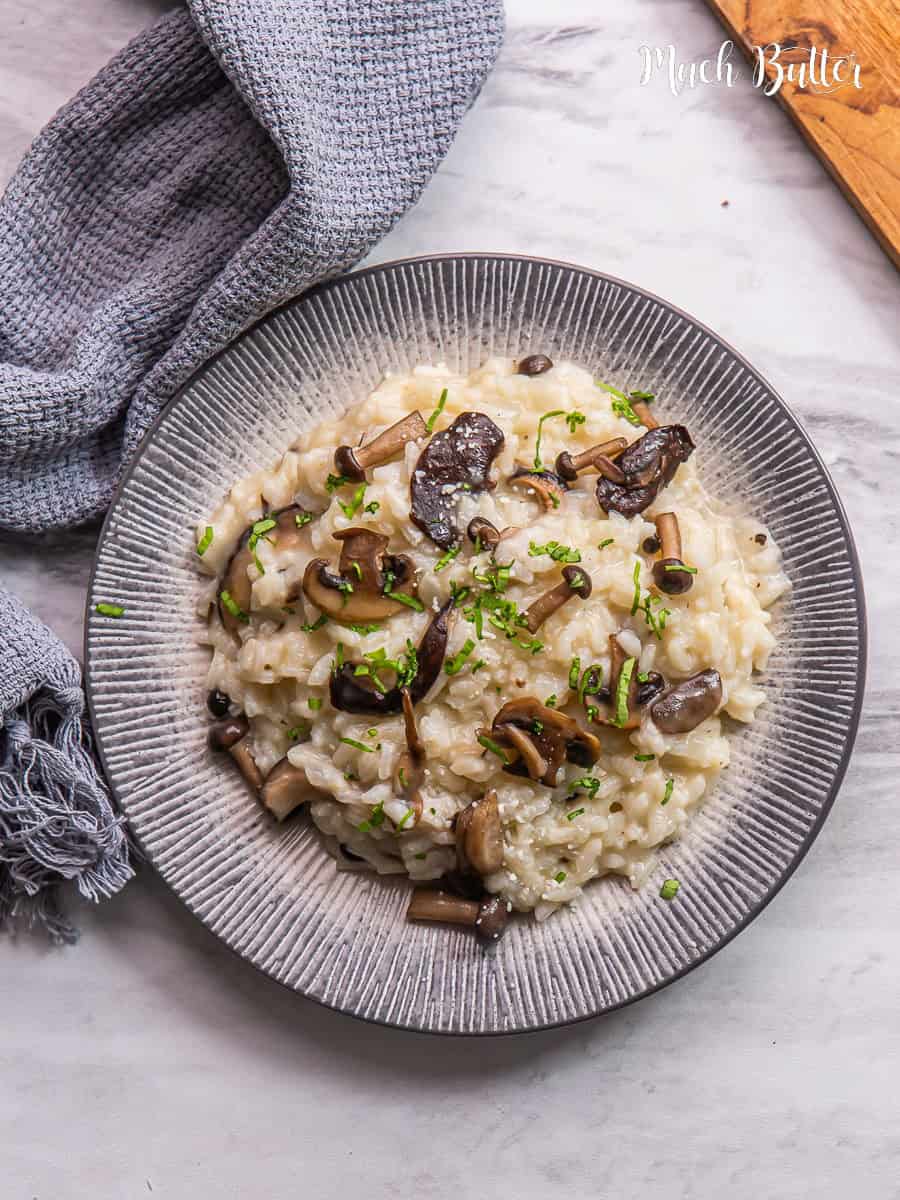 Mushroom Risotto - Much Butter