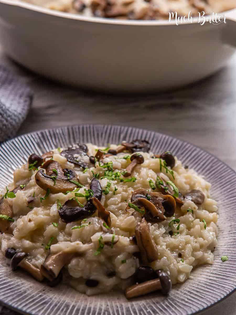 Mushroom Risotto - Much Butter